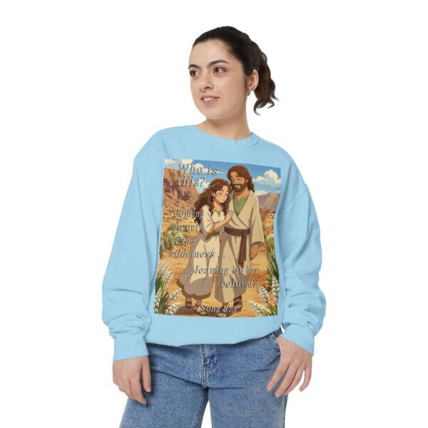 Sweatshirt Unisex Inspirational-with our "Who is this?" from Song of Solomon 8:5 design in ANIME style! Faith Apparel Gospel Fashion Jumper, Pullover - Image 26