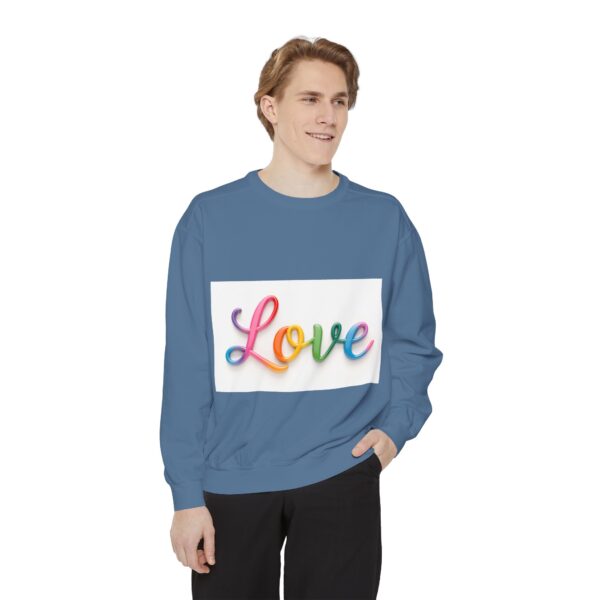 Sweatshirt Unisex with our inspirational  "Love" Design!! Faith Apparel Gospel Fashion Jumper, Pullover - Image 3