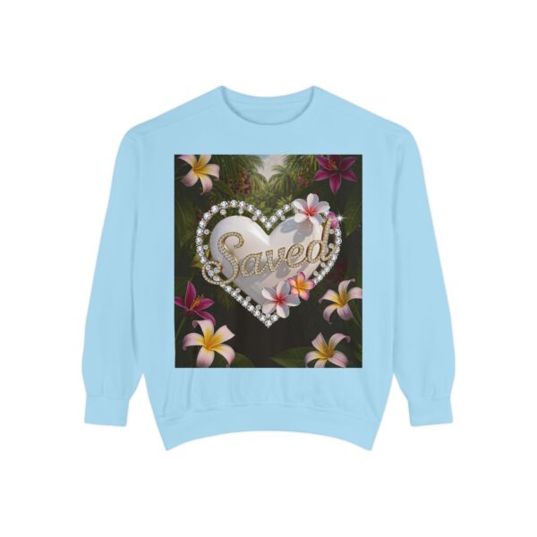 Sweatshirt Unisex with our Inspirational "Saved" 'Pure White Heart' Design! Faith Apparel Gospel Fashion Jumper, Pullover - Image 28