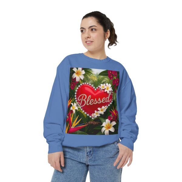 Sweatshirt Unisex with our Inspirational "Blessed" 'Solid Red Heart' Design!! Faith Apparel Gospel Fashion Jumper, Pullover - Image 31