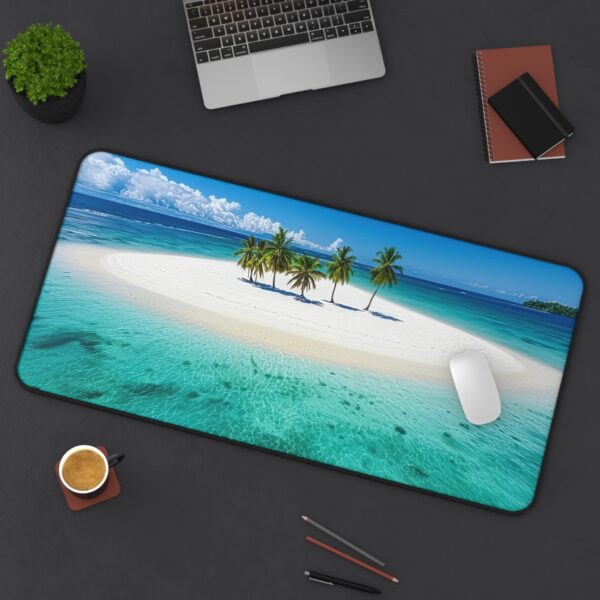 Inspirational Desk Mat 'Five Palm Island' - Mouse Pad, Office Decor Desk Accessory, Gaming Pad, Computer Mat, Non-Slip - Image 9