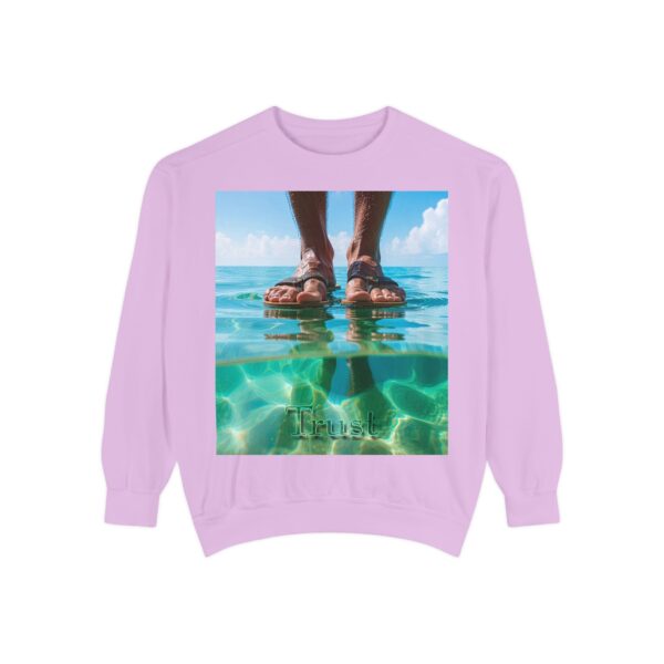 Sweatshirt Unisex Inspirational "Trust"-Walk on Water Design, Christian Apparel, Faith-Based Comfort, Religious Jumper, Gift for Believers - Image 27