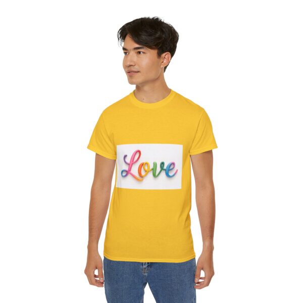 Our inspirational "Love" Design!! on a Christian Unisex Cotton T-Shirt, Faith Spiritual Apparel, Love Gift - Image 12