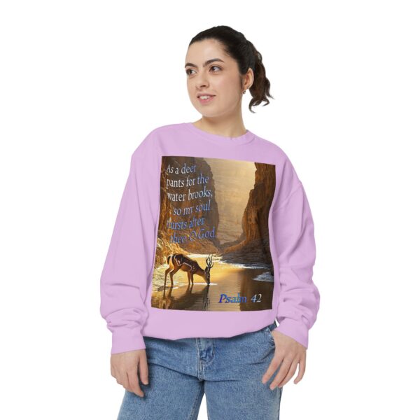 Sweatshirt Unisex with our inspirational Psalm 42 'As a Deer Pants' design! Faith Apparel Gospel Fashion Jumper, Pullover - Image 39