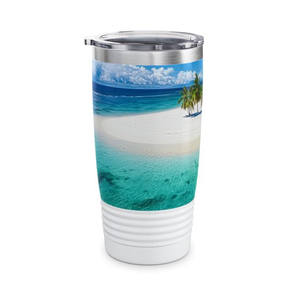 Our inspirational  "Five Palm Island" Tumbler | 20oz Inspirational Travel Mug, Motivational Drinkware, Perfect for Gifting - Image 3