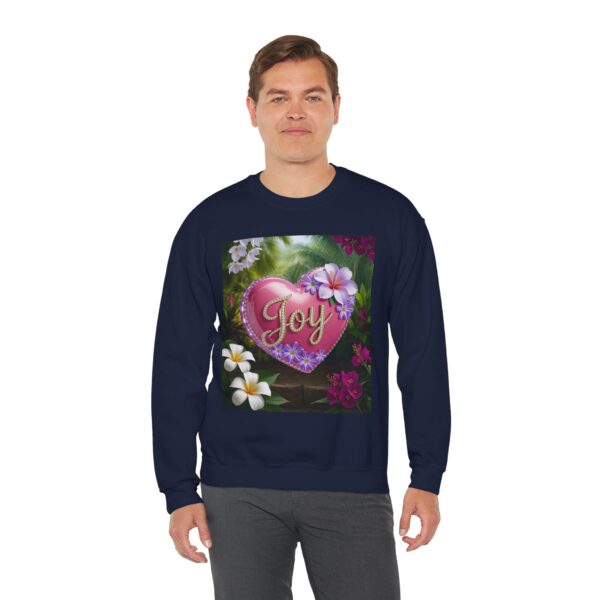 Crewneck Sweatshirt-with our inspirational "Joy" 'Solid Pink Heart' Design!! Vintage Inspired Faith Apparel, Gospel Fashion Unisex Heavy - Image 18
