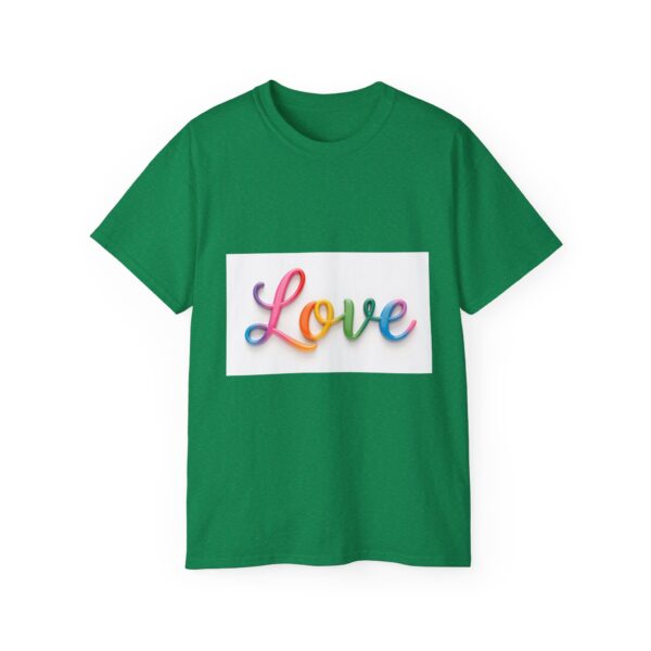 Our inspirational "Love" Design!! on a Christian Unisex Cotton T-Shirt, Faith Spiritual Apparel, Love Gift - Image 15