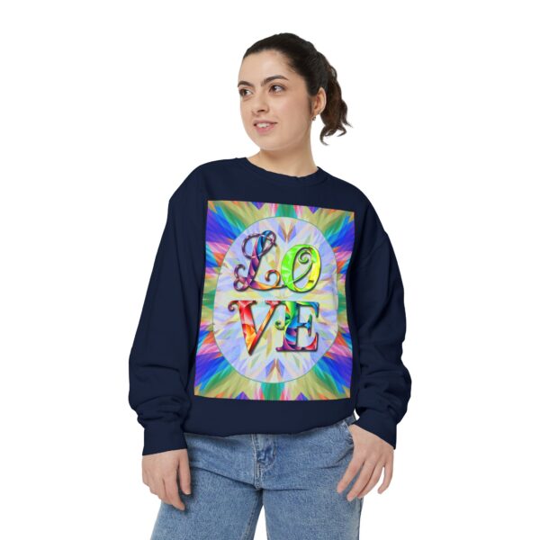 Sweatshirt Unisex with our inspirational  "Love" 'kaleidoscope' Design!! Faith Apparel Gospel Fashion Jumper, Pullover - Image 4