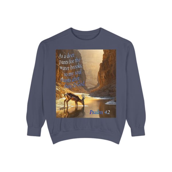 Sweatshirt Unisex with our inspirational Psalm 42 'As a Deer Pants' design! Faith Apparel Gospel Fashion Jumper, Pullover - Image 33