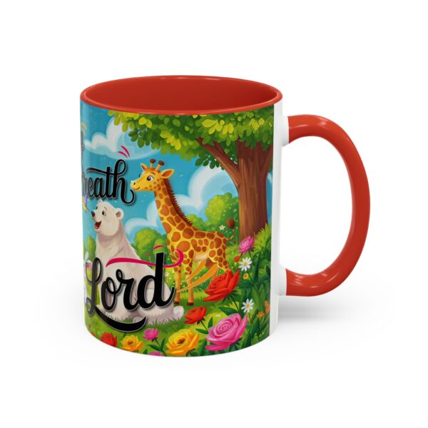 Our inspirational "Let Everything that has Breath Praise the Lord!" Ceramic Accent Coffee Mug Design is Perfect for Wedding Gifts, Inspirational Decor - Image 14