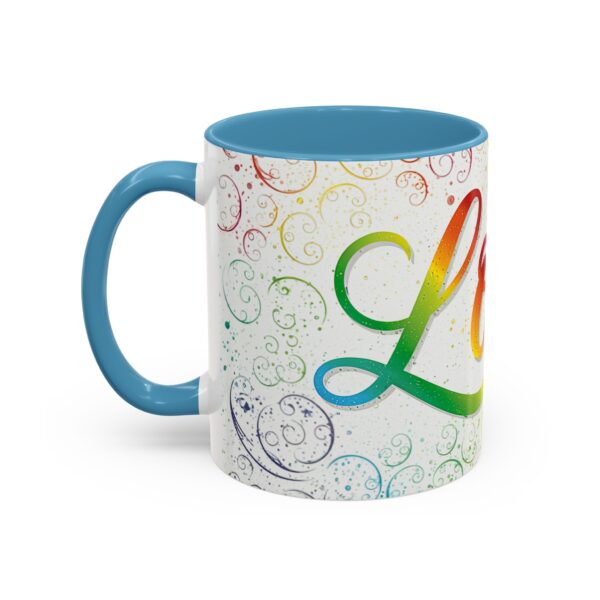 Our inspirational "Love" 'spirals' Ceramic Accent Coffee Mug Design is Perfect for Wedding Gifts, Inspirational Decor - Image 35