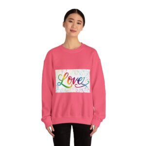 Crewneck Sweatshirt-with our inspirational "Love" 'spirals' Design!! Vintage Inspired Faith Apparel, Gospel Fashion Unisex Heavy