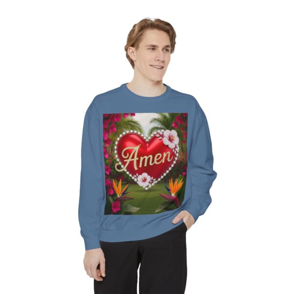 Sweatshirt Unisex Inspirational-With our beautiful "Amen" 'Solid Red Heart'- Faith Apparel, Unisex Top, Religious Gift, Comfort Wear, Church Event Style - Image 24