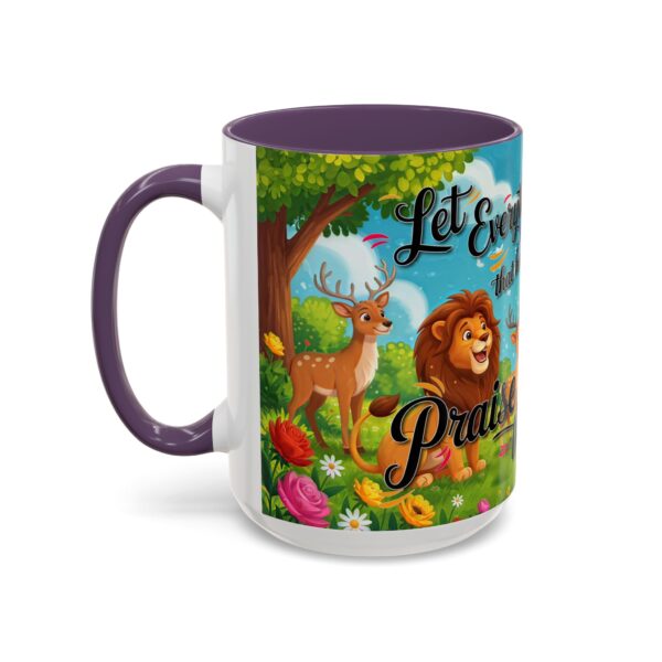 Our inspirational "Let Everything that has Breath Praise the Lord!" Ceramic Accent Coffee Mug Design is Perfect for Wedding Gifts, Inspirational Decor - Image 59