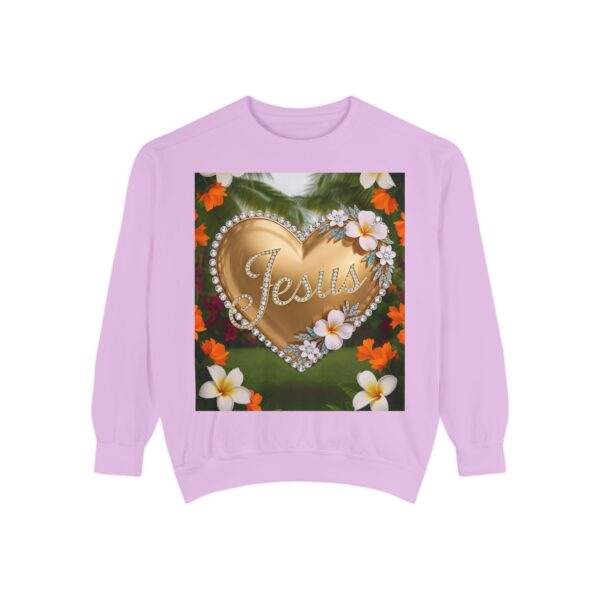 Sweatshirt Unisex with our Inspirational "Jesus" 'Diamond Ring-Solid Gold Heart' Design! Faith Apparel Gospel Fashion - Image 41