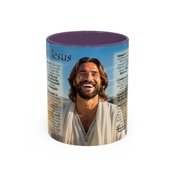 Our inspirational "Just Jesus" and Verses on Salvation Ceramic Accent Coffee Mug Design is Perfect for Wedding Gifts, Inspirational Decor - Image 45
