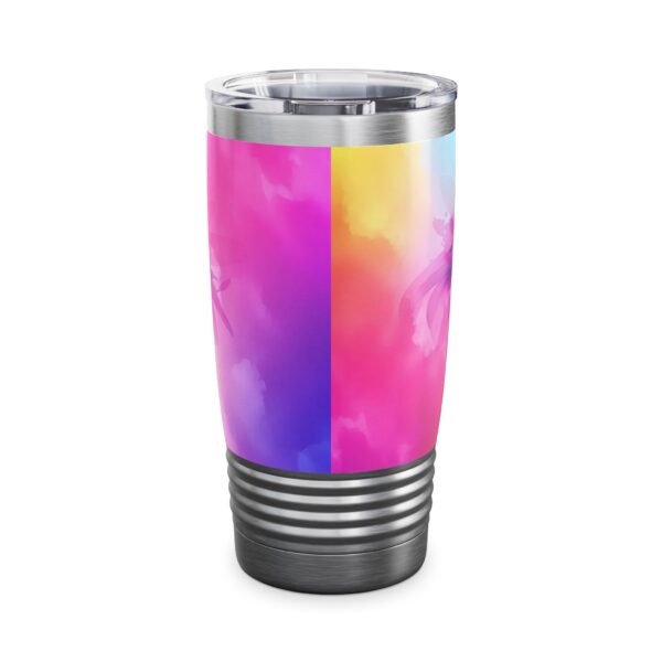 Our inspirational "Peace" 'Colorful sleeping cat' Design Tumbler | 20oz Inspirational Travel Mug, Motivational Drinkware, Perfect for Gifting - Image 9