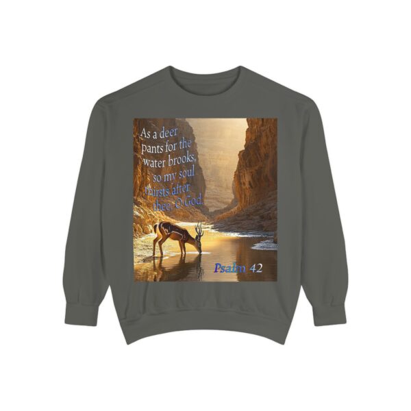 Sweatshirt Unisex with our inspirational Psalm 42 'As a Deer Pants' design! Faith Apparel Gospel Fashion Jumper, Pullover - Image 17