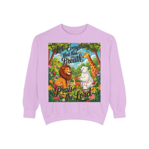 Sweatshirt Unisex with our inspirational "Let Everything that has Breath Praise the Lord!" Design! Faith Apparel Gospel Fashion Jumper, Pullover - Image 38