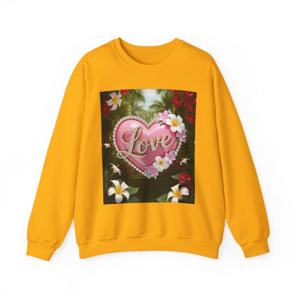 Crewneck Sweatshirt-with our Inspirational "Love" 'Solid Pink Heart' Design!! Vintage Inspired Faith Apparel, Gospel Fashion Unisex Heavy - Image 13