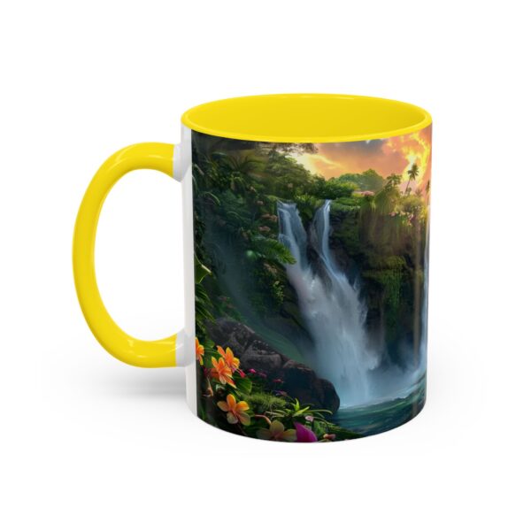 Our inspirational 'Philippine Waterfall' Ceramic Accent Coffee Mug Design is Perfect for Wedding Gifts, Inspirational Decor - Image 51