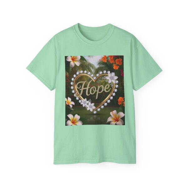 Our "Hope" Inspirational 'Diamond Ring Heart' Design Vintage Christian Faith Apparel Unisex Cotton T-Shirt, Thoughtful Quote, Philippians 4:8 - Image 13