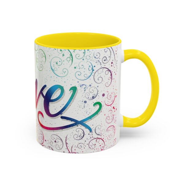 Our inspirational "Love" 'spirals' Ceramic Accent Coffee Mug Design is Perfect for Wedding Gifts, Inspirational Decor - Image 50