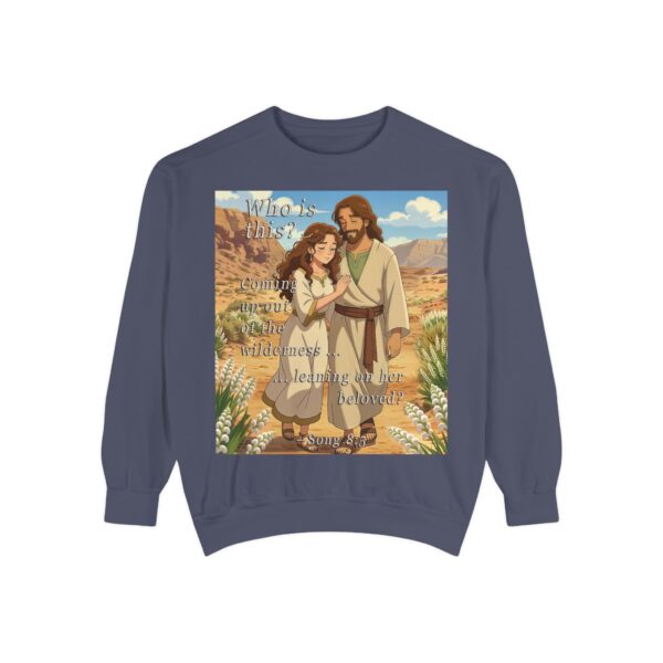 Sweatshirt Unisex Inspirational-with our "Who is this?" from Song of Solomon 8:5 design in ANIME style! Faith Apparel Gospel Fashion Jumper, Pullover - Image 33