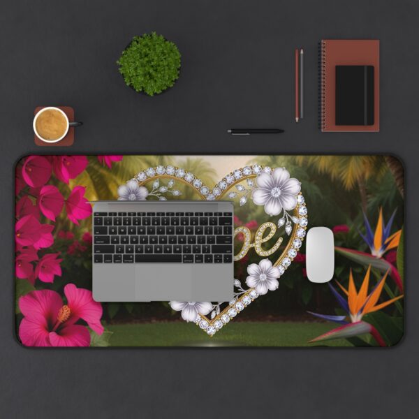 Inspirational Desk Mat "Hope" 'Diamond Ring Heart' - Mouse Pad, Office Decor Desk Accessory, Gaming Pad, Computer Mat, Non-Slip - Image 7