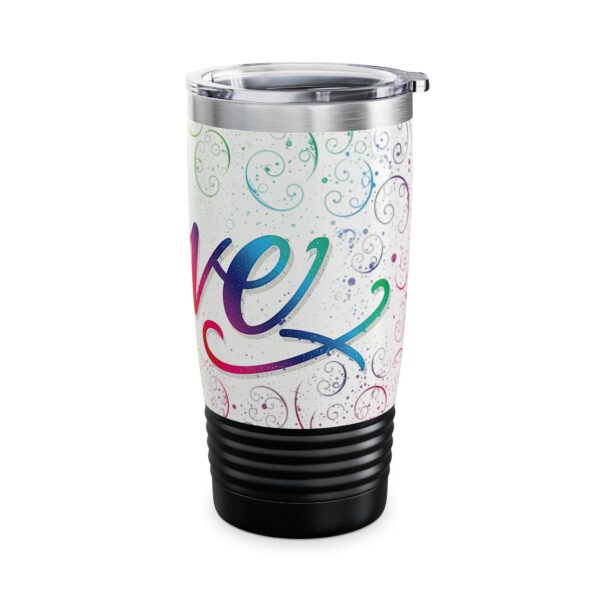 Our inspirational "Love" 'spirals' Design Tumbler | 20oz Inspirational Travel Mug, Motivational Drinkware, Perfect for Gifting - Image 14