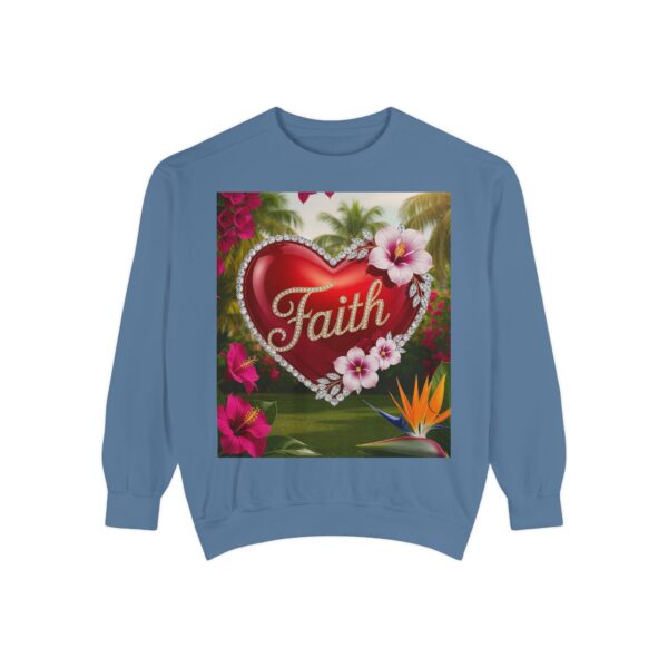 Sweatshirt Unisex Inspirational-With our "FAITH" 'Solid Red Heart' design! Beauty of Creation Tropical Beach Comfort, Jumper, Gift - Image 21