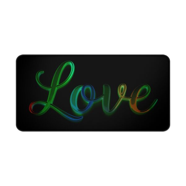 Inspirational Desk Mat with our "Love" 'light in darkness' Design. Mouse Pad, Office Decor Desk Accessory, Gaming Pad, Computer Mat, Non-Slip - Image 6