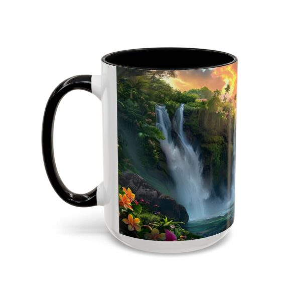 Our inspirational 'Philippine Waterfall' Ceramic Accent Coffee Mug Design is Perfect for Wedding Gifts, Inspirational Decor - Image 19