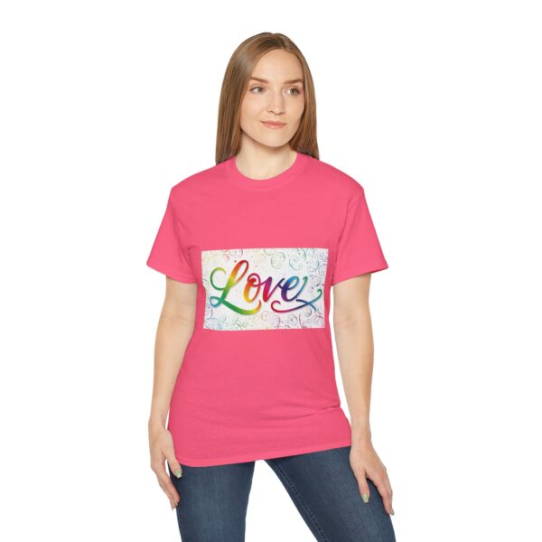Our inspirational "Love" 'spirals' Design!! on a Christian Unisex Cotton T-Shirt, Faith Spiritual Apparel, Love Gift - Image 30