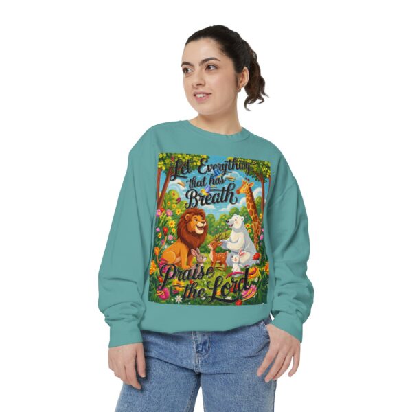 Sweatshirt Unisex with our inspirational "Let Everything that has Breath Praise the Lord!" Design! Faith Apparel Gospel Fashion Jumper, Pullover - Image 21