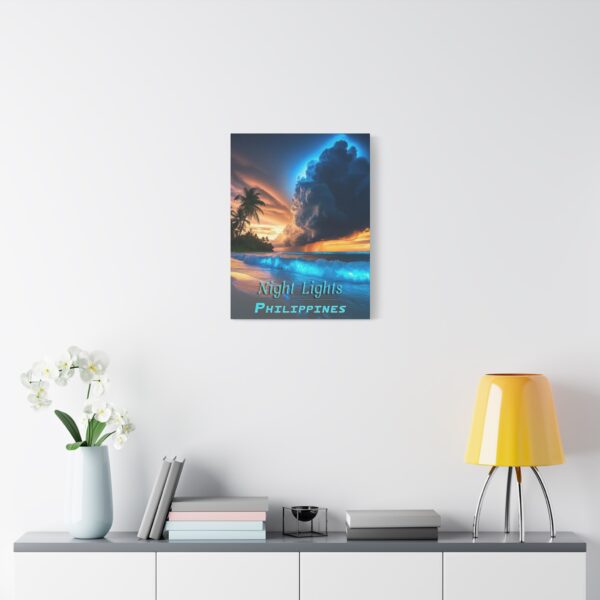 Inspirational matte Canvas Wall Art,  "Night Lights-Philippines" design! Beauty of Creation Tropical Beach Home Decor, Uplifting Artwork - Image 5
