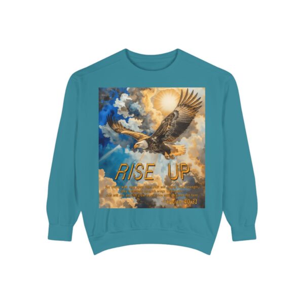 Sweatshirt Unisex Inspirational-with our "RISE UP" 'soaring eagle' design with Isaiah 40:31! Faith Apparel Gospel Fashion Jumper, Pullover - Image 20