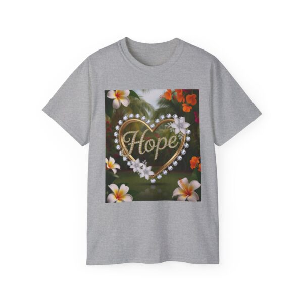 Our "Hope" Inspirational 'Diamond Ring Heart' Design Vintage Christian Faith Apparel Unisex Cotton T-Shirt, Thoughtful Quote, Philippians 4:8 - Image 7