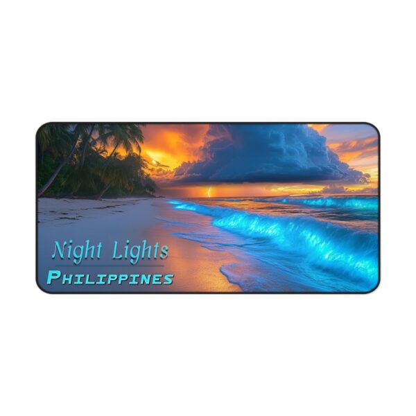 Inspirational Desk Mat 'Night Lights-Philippines' Mouse Pad, Office Decor Desk Accessory Gaming Pad Computer Mat, Non-Slip, Beauty of Nature - Image 7