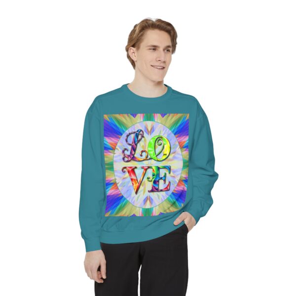 Sweatshirt Unisex with our inspirational  "Love" 'kaleidoscope' Design!! Faith Apparel Gospel Fashion Jumper, Pullover - Image 27