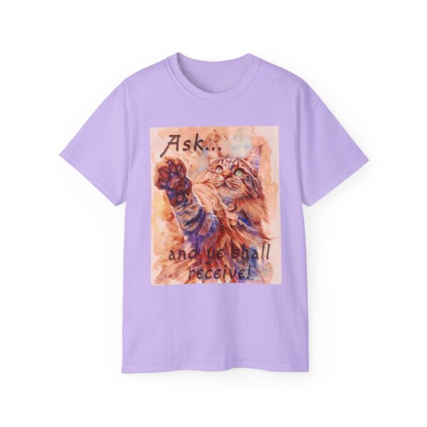 Our "Ask ...and ye shall receive" Matt 7:7 featuring a Maine Coon Cat asking for a treat! Vintage Christian Faith Apparel Unisex Cotton T-Shirt, Thoughtful Quote, Philippians 4:8 - Image 50