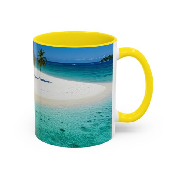 Our inspirational "Five Palm Island" Ceramic Accent Coffee Mug Design is Perfect for Wedding Gifts, Inspirational Decor - Image 50