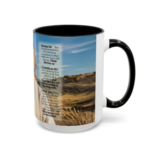 Our inspirational "Just Jesus" and Verses on Salvation Ceramic Accent Coffee Mug Design is Perfect for Wedding Gifts, Inspirational Decor - Image 18
