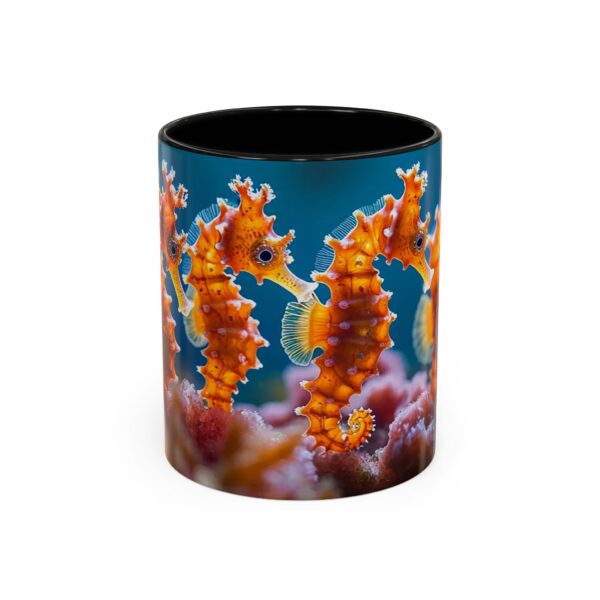 Our 'Seahorses' design Accent Coffee Mug, Perfect for Wedding Gifts, Inspirational Decor Beauty of God's Creation Tea Ceramic - Image 2