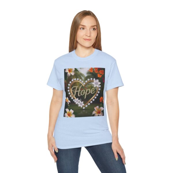 Our "Hope" Inspirational 'Diamond Ring Heart' Design Vintage Christian Faith Apparel Unisex Cotton T-Shirt, Thoughtful Quote, Philippians 4:8 - Image 18