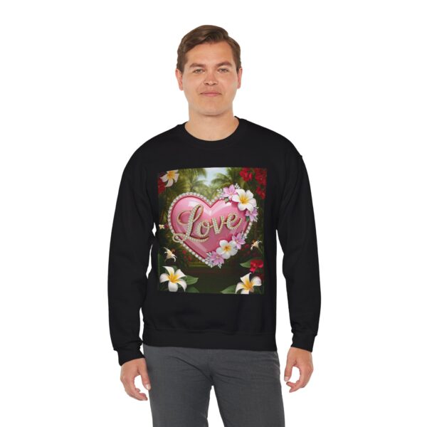 Crewneck Sweatshirt-with our inspirational "Love" 'Solid Pink Heart' Design!! Vintage Inspired Faith Apparel, Gospel Fashion Unisex Heavy - Image 9