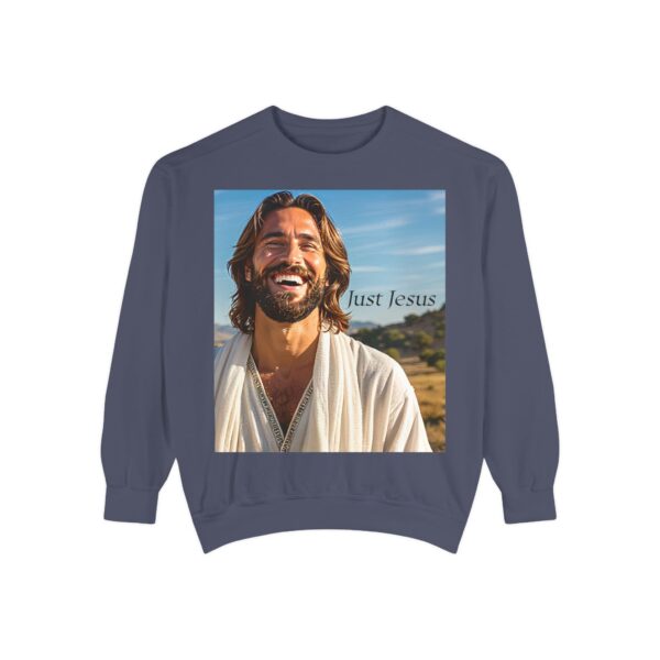 Sweatshirt Unisex with our inspirational  "Just Jesus" Design!! Faith Apparel Gospel Fashion Jumper, Pullover - Image 33