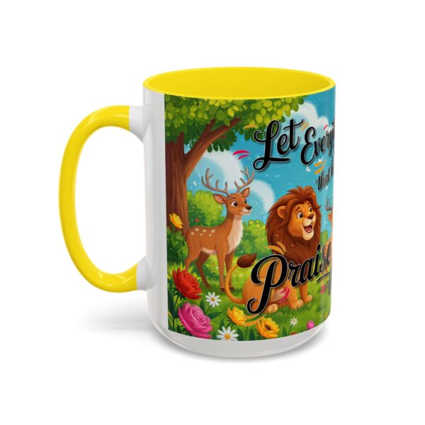 Our inspirational "Let Everything that has Breath Praise the Lord!" Ceramic Accent Coffee Mug Design is Perfect for Wedding Gifts, Inspirational Decor - Image 63