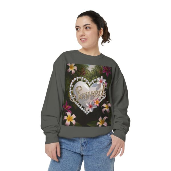 Sweatshirt Unisex with our Inspirational "Saved" 'Pure White Heart' Design! Faith Apparel Gospel Fashion Jumper, Pullover - Image 18