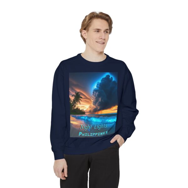 Sweatshirt Unisex Inspirational with our "Night Lights-Philippines" design! Beauty of Creation Tropical Beach Comfort, Jumper, Gift - Image 26